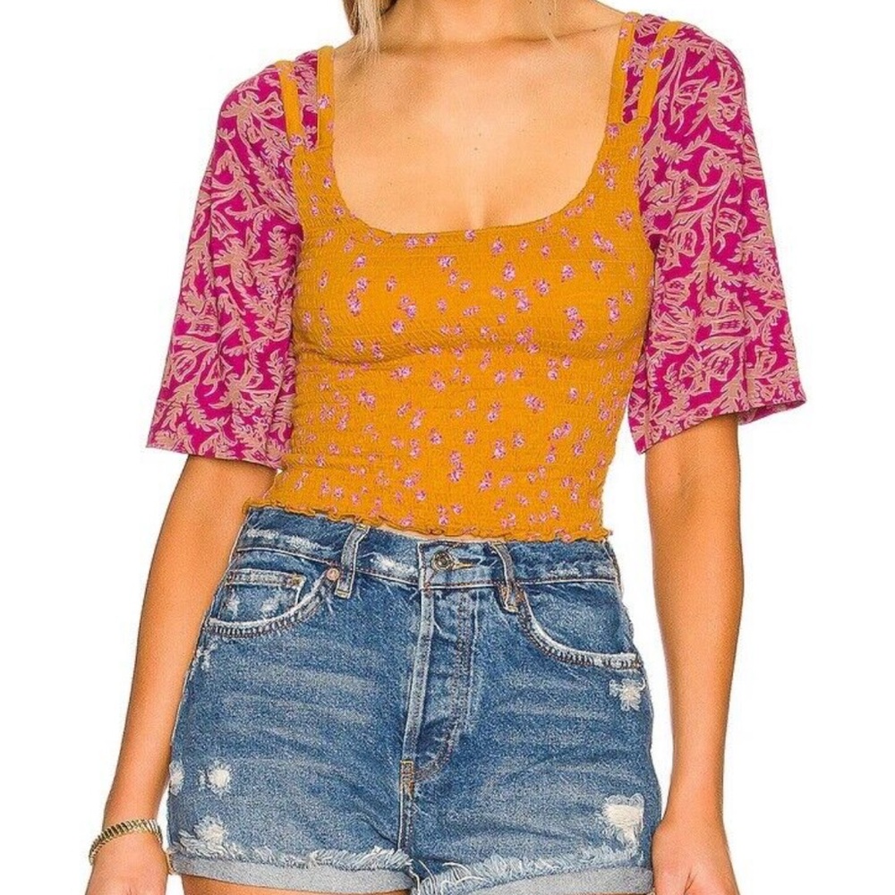 Free People Marigold Tee NWT